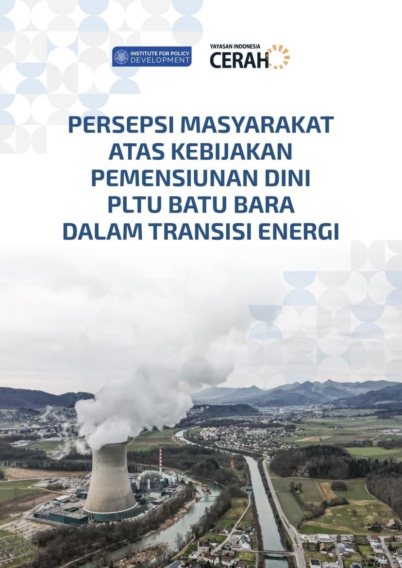 Persepsi Masyarakat atas Kebijakan Pemensiunan Dini PLTU